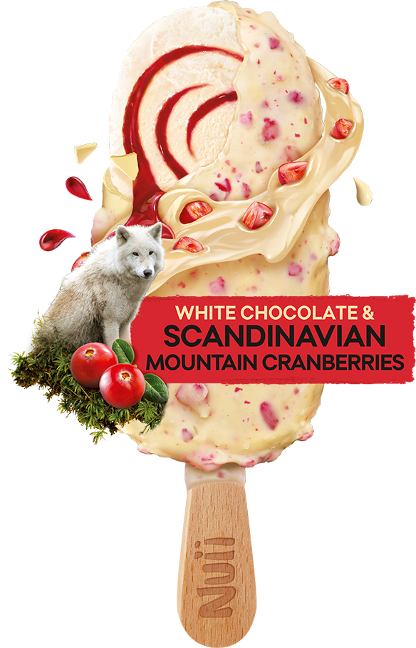 White chocolate et Scandinavian Mountain cramberries